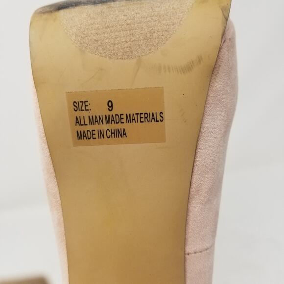 Charlotte Russe Pink Suede Platform Peep Heels 9 - Picture 8 of 12